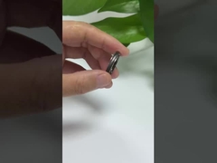 Black titanium & zirconium wedding bands for men 