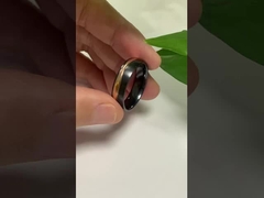 Black titanium and zirconium wedding bands mens jewelry