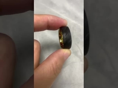 Professional Custom Jewelry New Forged Carbon Fiber Wedding Bands in Plated Gold and Rose Gold for M