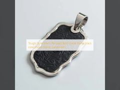 Tough Style Men's Pendant:Bold metal frame,black core,shows trendy personality.