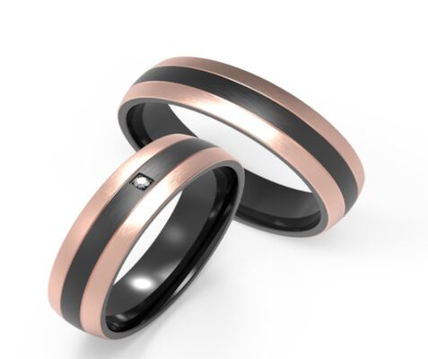 Un buon prezzo. Matte nero Titanio Moda Uomini Gioielli Satin Finish Anelli duraturi di coppia in linea