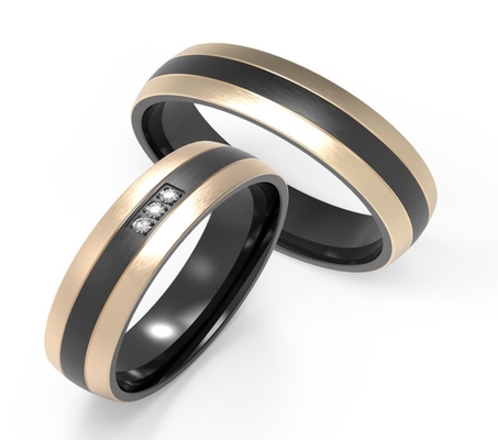 Modern Unisex Matte Black Titanium Ring Metal customized Surface Finish