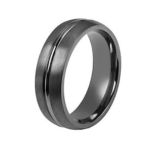 7mm Domed Centre Round Classic Mens Tantalum Wedding Band Jewelry