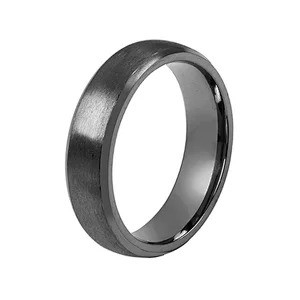 6mm Domed Round Side Contemporary Men's Wedding Rings Luxury Tantalum Mens Ring