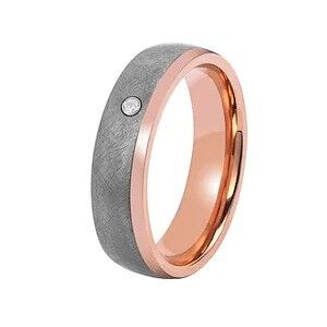 Good price Logo Engraved Custom Hot Selling Tantalum Ring and Rose Gold Wedding Band Contemporary Men's Wedding Rings online