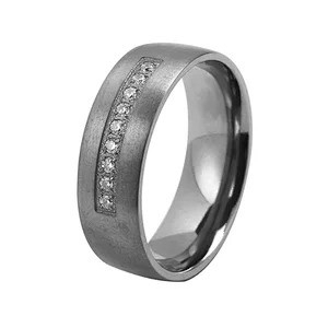 Custom Pure Tantalum Ring Jewelry Round Edges 7mm Stone Setting