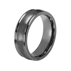 Simple Fashion Tantalum Men's Ring High Polished Plain Dome Wedding Band