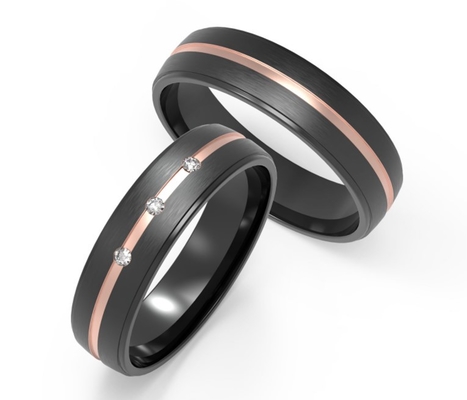 Matte Glossy Wedding Titanium Ring Engagement Titanium Couple Ring