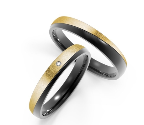 Durable Daily Wear Fashion Men Jewelry Stainless Steel With IP Gold Inlaid Zircon