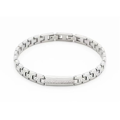 Hollow Maze Pattern Stone Stainless Steel Bracelet Non Tarnish Jewelry Customized