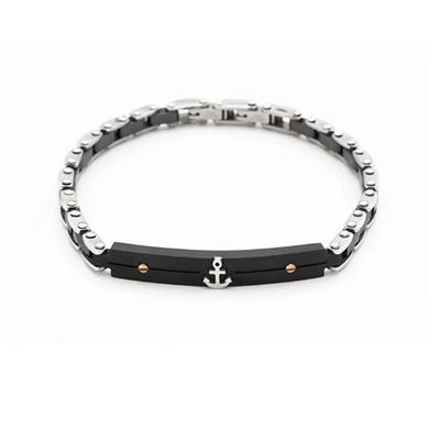 Mens Black Hip Hop Stainless Steel Bracelet For Men With High End And Special Design