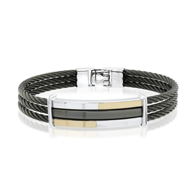 Mens Braided Leather Wrap Bracelet With Stainless Steel Clasp PU Leather Bracelet