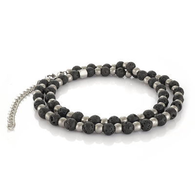 Unisex Silver Plated Stainless Steel Tiger Eye Stone Agate Beaded Bracelet Classic For Gift