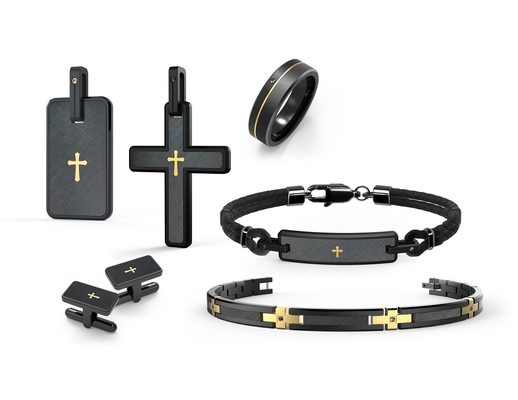 Trendy Stainless Steel Jewelry Set For Men Rings And Bracelet
