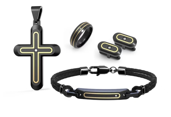 Woven Winding Leather Cross Pendant Bracelet Men Magnetic Snap Clasp Bracelet