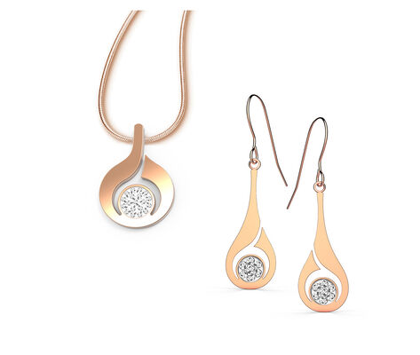 좋은 가격 패션 스테인레스 스틸 Pendant Chain 목걸이 세트 여성 귀걸이 및 목걸이 세트 온라인으로