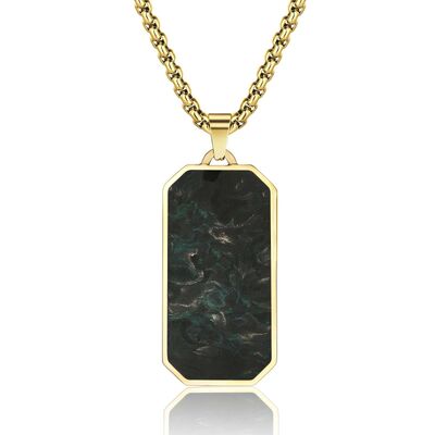 Goede prijs. Nieuw gelanceerde heren Forged Carbon Fiber Custom Hanger Roestvrijstalen Sieraden 14k Gouden Ketting voor heren online