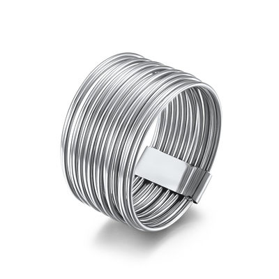 Simple Glossy Spherical Stainless Steel Ring Gold Plated Stainless Steel Fashion Rings