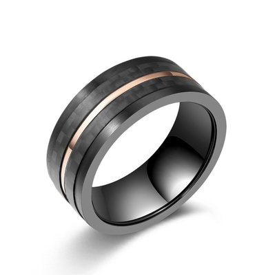 Luxury Fashion Couple Stainless Steel Rings Waterproof Round Men's Rotating Ring