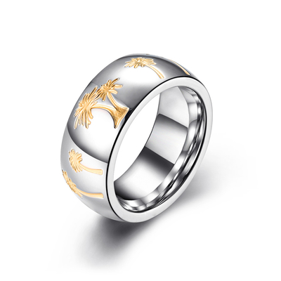 Minimalist Stainless Steel Ring Jewelry Fashion Classic Round Engagement Ring