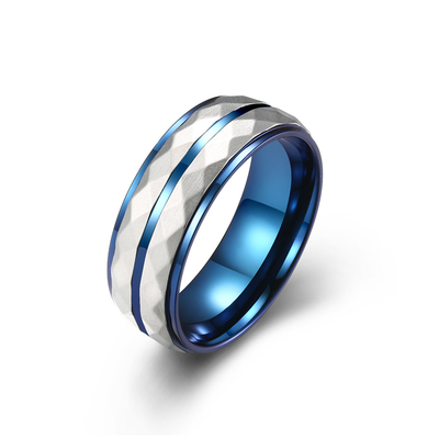 Punk Line Stainless Steel Ring Personality Fidget Spinner Rings For Women Men