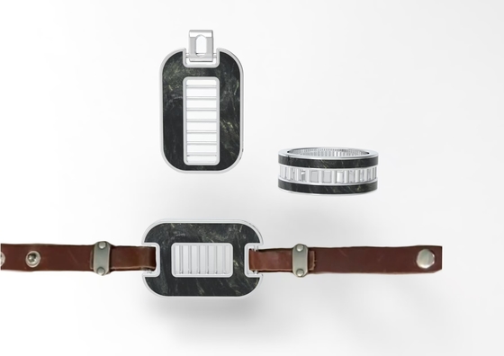 Men's Carbon Fiber Jewelry Set Ring And Pendant Set Stainless Steel Bracelet