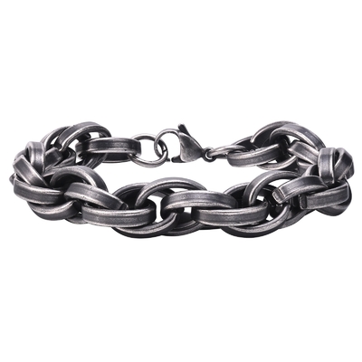 Men's 2025 Classic Style Stocked Stainless Steel Bracelet with Inlay Technology Setting