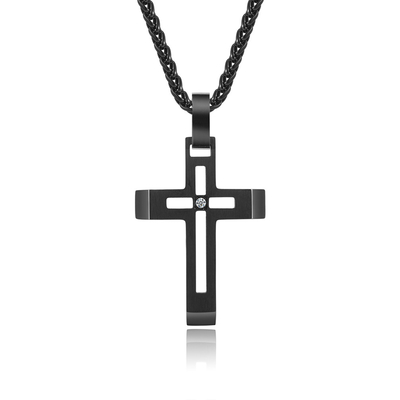 Hot selling custom men pendant necklace cross pendant stainless steel