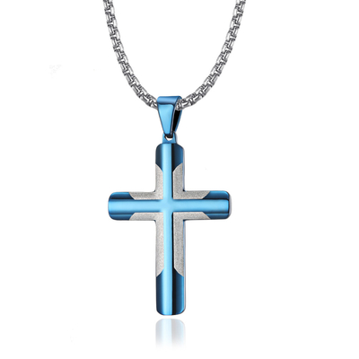 Provide Mould Making Fashion Cross Pendant Gold and Titanium Prayer Choker for Men Stainless Steel Necklaces