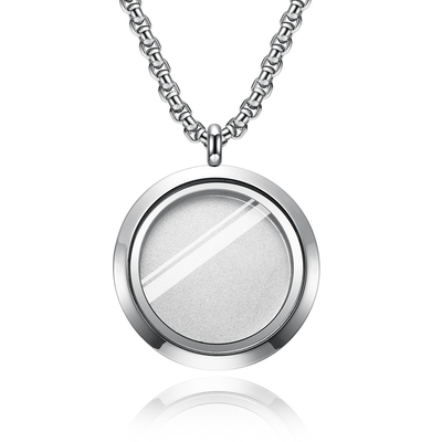 Circle Shape Stainless Steel Pendants Necklaces Men's Necklace with Mould Making And Making Service