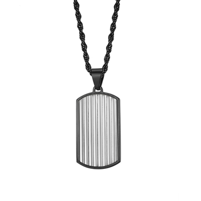 In Stock Stainless Steel Square Men's Pendants  Non Tarnish Necklaces Wholesale 2 colors available
