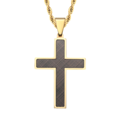 Buen precio Colgante de cruz de acero inoxidable para hombres Collar de cruz para hombres Joyería cristiana Diseño especial para hombres en línea