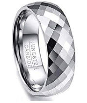 Women's Tungsten Carbide Ring with Setting Inlay Technology Men's Fashion Accessory
