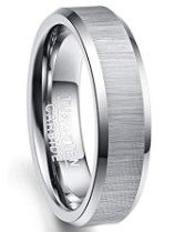 6MM/8MM Polished Tungsten Steel Carbide Wedding Engagement Rings with Setting Inlay Technology for Men's Fashion Jewelry