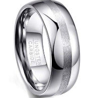 Satin Tungsten Steel Carbide Wedding Engagement Rings for Men Fashion Jewelry