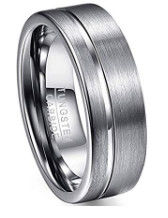 Tungsten Carbide Jewelry Men's Band Ring with Simple and Matt Finish Sample Making Service