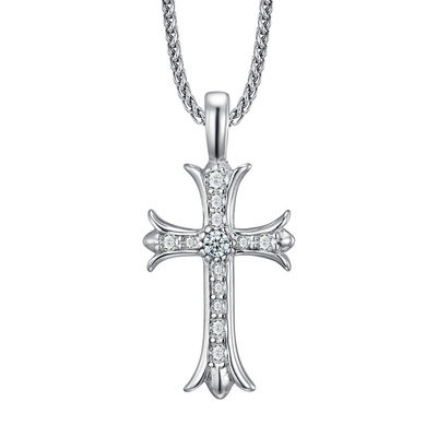 With  Diamond Metal Prayer Choker for Men Stainless Steel Link Chain Necklaces Fine Jewelry Anniversary Occasion