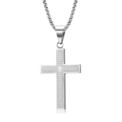 45cm and High Polished Stainless Steel Metal Prayer Choker for Men Stainless Steel Link Chain Necklaces Fine Jewelry Anniversary Occasion