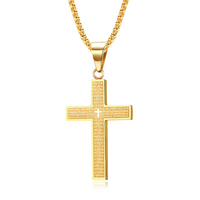 45cm and High Polished Stainless Steel Metal Prayer Choker for Men Stainless Steel Link Chain Necklaces Fine Jewelry Anniversary Occasion