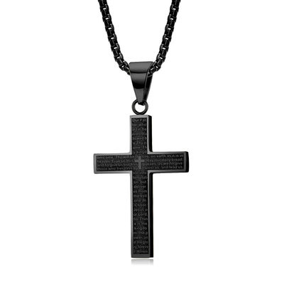 45cm and High Polished Stainless Steel Metal Prayer Choker for Men Stainless Steel Link Chain Necklaces Fine Jewelry Anniversary Occasion