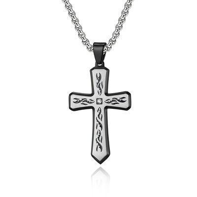 Blue and Gold Metal Prayer Choker for Men Stainless Steel Link Chain Necklaces Fine Jewelry Anniversary Occasion