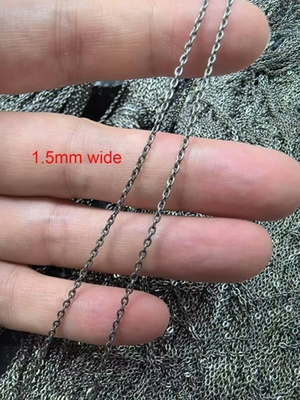 İyi fiyat Sıcak Satış 1.5mm O Zincir Titanyum Zincir Titanyum Aksesuarları Erkek Zinciri stokta çevrimiçi