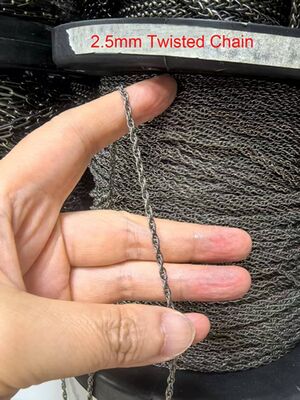 좋은 가격 주식 2.5mm 및 7.0mm 트위스트 체인 티타늄 액세서리 사원 체인 저렴한 가격 온라인으로
