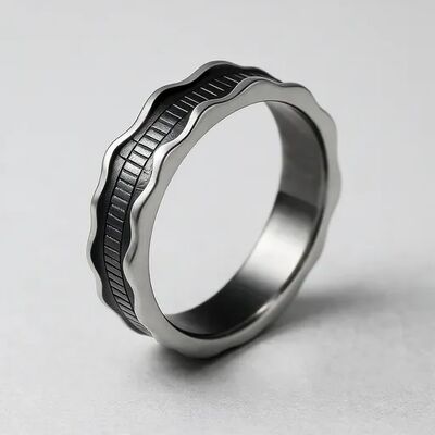 Bon prix Bague de bijoux de mode en acier inoxydable irrégulier Alliance en acier inoxydable moulé Bague de mariage pour hommes en ligne