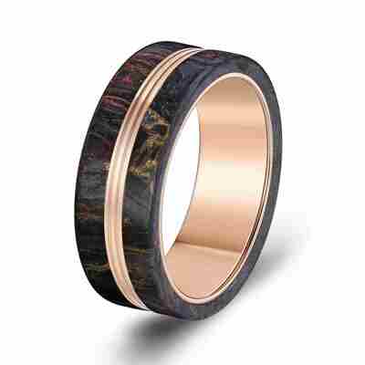 Dobra cena. Wyższa wytrzymałość Forged Carbon Fiber Wedding Band z unikalnymi marmurowymi wzorami i dostosowanymi opcjami dla mężczyzn w Internecie