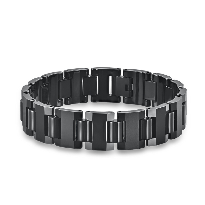 Brushed Stainless Steel Bracelet Rapper Jewelry Mens Link Chain Bracelet