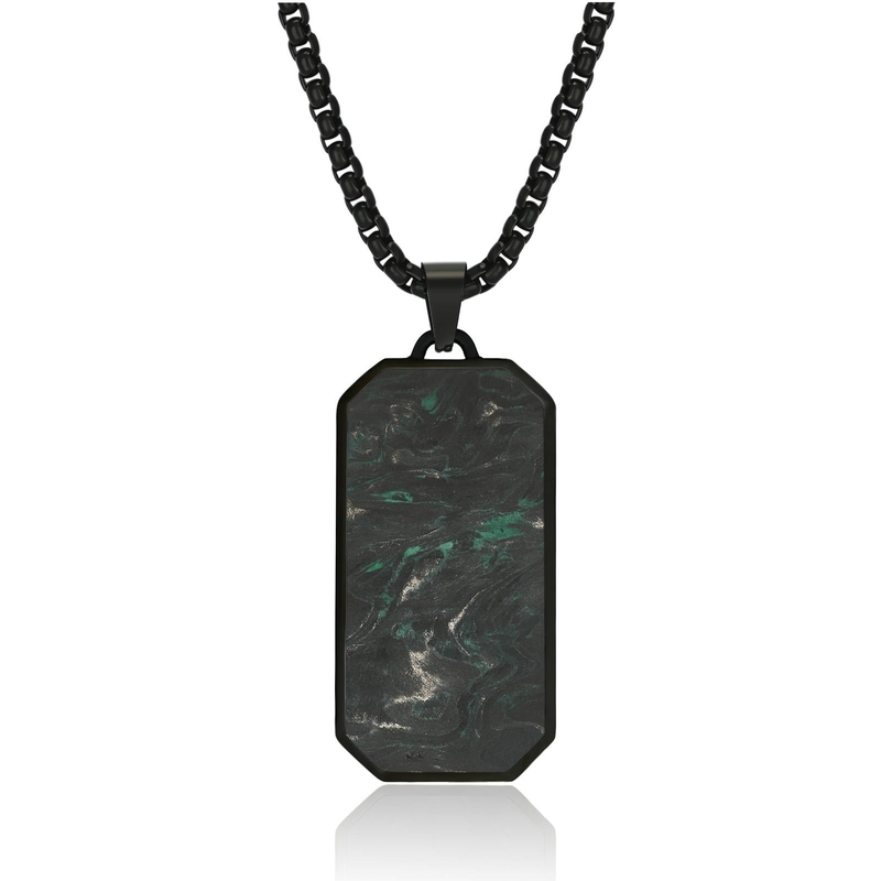 Fashionable Men's Forged Carbon Fiber Necklace New Jewelry Accesories