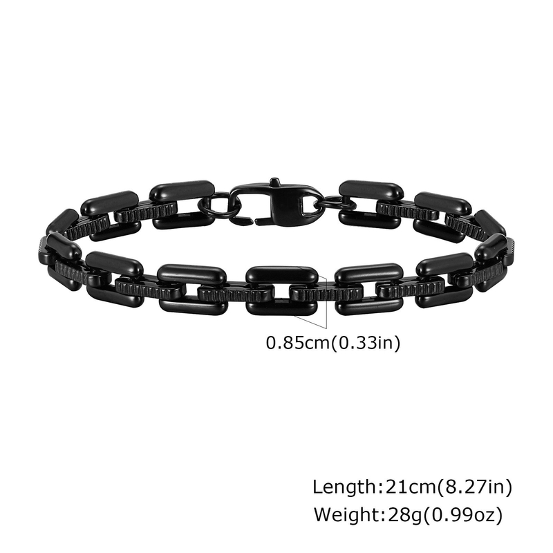 Plated Black Stainless Steel Bracelet 316L Material Men's Bracelets With Fast Shipment