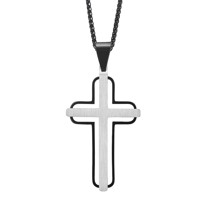 Blue and Rose Gold Metal Prayer Choker for Men Stainless Steel Link Chain Necklaces Fine Jewelry Anniversary Occasion