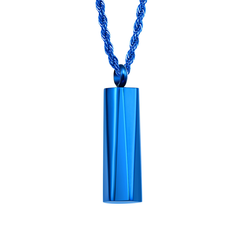 Gift Occasion Bar Cremation Urn Necklace Stainless Steel Men and Women Cross Necklace